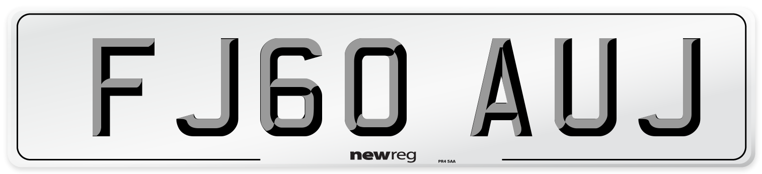 FJ60 AUJ Number Plate from New Reg